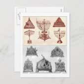 Chanukka Feiertagspostkarte (Vorne/Hinten)