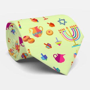 Chanukka-Festparty-Trendy-Doodle-Muster Krawatte