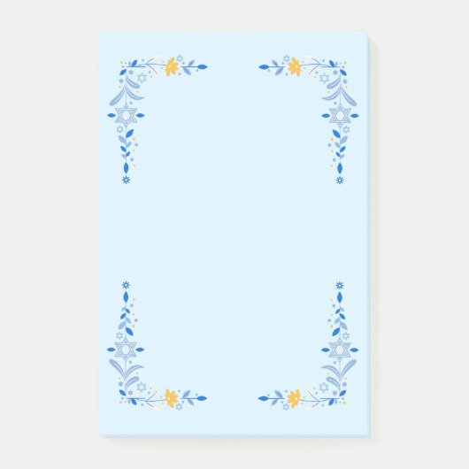 Chanukka gerahmt post-it klebezettel (Vorderseite)