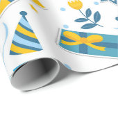 Chanukka Geschenkpapier (Rolleneckpunkt)