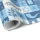 Chanukka Geschenkpapier (Rolleneckpunkt)