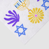 Chanukka-Geschenkpapier – Menora, Davidstern Seidenpapier (Detail)