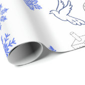 Chanukka-Geschenkpapier mit Menora-Muster Geschenkpapier (Rolleneckpunkt)