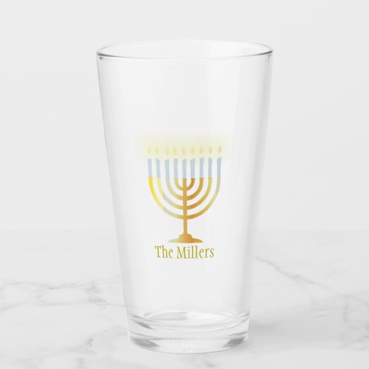 Chanukka-Glas Glas (Vorderseite)