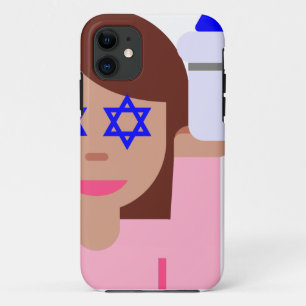 Chanukka-Haarflip-Emoji iPhone 11 Hülle