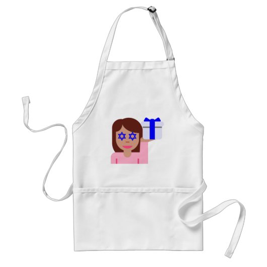 Chanukka-Haarflip-Emoji Schürze (Vorne)