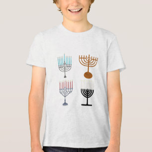Chanukka Judentum Jude Religion Tri-Blend Shirt