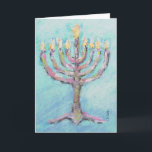 Chanukka-Karte Feiertagskarte<br><div class="desc">Pastellmalerei von Candace J. Vlcek</div>
