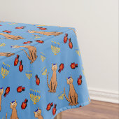 Chanukka-Katze Dreidel Blau-Tischdecke Tischdecke (Beispiel)