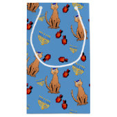 Chanukka-Katze Dreidel blaue Geschenk-Tasche Kleine Geschenktüte (Rückseite)