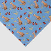 Chanukka-Katze Dreidel blaues Seidenpapier (Ausschnitt)