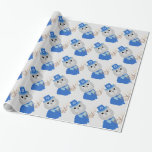 Chanukka-Katzen-Packpapier Geschenkpapier<br><div class="desc">Welches entzückende Chanukah Packpapier für irgendeinen Katzenliebhaber!</div>