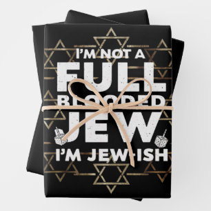 Chanukka Kein Vollblutjude Jüdisch Chanukka Geschenkpapier Set