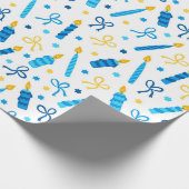 Chanukka-Kerzen Geschenkpapier (Ecke)