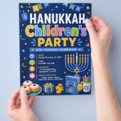 Chanukka-Kinderparty Flyer (Hand)