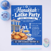 Chanukka-Latke-Party-Flyer Flyer (Einzeln)