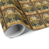 Chanukka-Leuchter Geschenkpapier (Rolleneckpunkt)