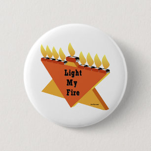 CHANUKKA-LICHT MEIN GESCHENK DES FEUER-MENORAH BUTTON