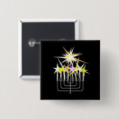 Chanukka-Lichter Button (Vorne & Hinten)