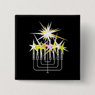 Chanukka-Lichter Button