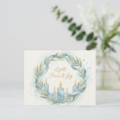 Chanukka-Lichter-Grußkarte Postkarte (Stehend Vorderseite)