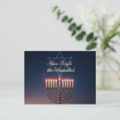 Chanukka-Lichter Postkarte (Stehend Vorderseite)