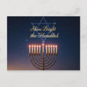 Chanukka-Lichter Postkarte (Vorderseite)