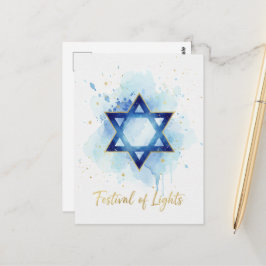 Chanukka-Lichter Postkarte