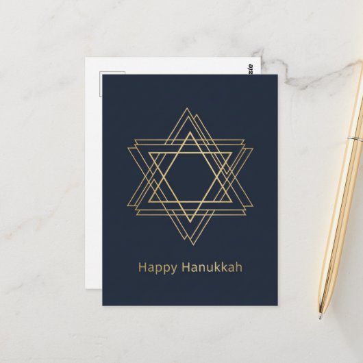 Chanukka-Lichter-Postkarte Postkarte (Vorderseite/Rückseite Beispiel)