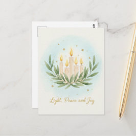 Chanukka-Lichter-Postkarte Postkarte