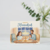 Chanukka-Lichter-Postkarte Postkarte (Stehend Vorderseite)