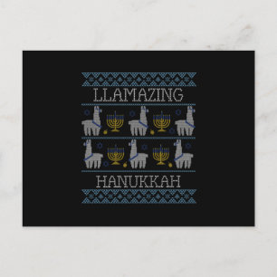 Chanukka - Llamazing Chanukka Postkarte