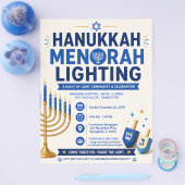 Chanukka-Menora-Anzünder-Flugblatt Flyer (Einzeln)