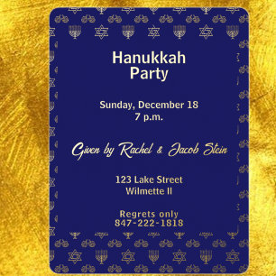 Chanukka-Menora  Dreidel Folieneinladung