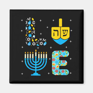 Chanukka-Menora Dreidel-Icons Hanukka Liebe Promi Magnet