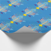 Chanukka-Menora Geschenkpapier (Ecke)