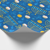 Chanukka-Menora Geschenkpapier (Ecke)