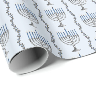 Chanukka-Menora-Geschenkpapier Geschenkpapier