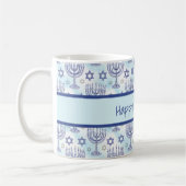 Chanukka-Menora Stern Davids Doodle-Kunststil Kaffeetasse (Links)
