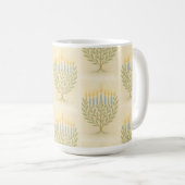 Chanukka-Menora-Tasse Kaffeetasse (VorderseiteRechts)