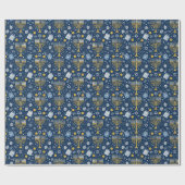 Chanukka-Menora-Wrap-Papier Geschenkpapier (Flach)