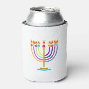Chanukka Menorah beleuchtet Feiertagssymbol Dosenkühler