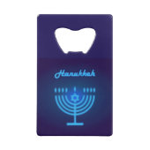 Chanukka Menorah beleuchtet Festivaldekoration Geldbeutel Flaschenöffner (Vorderseite)