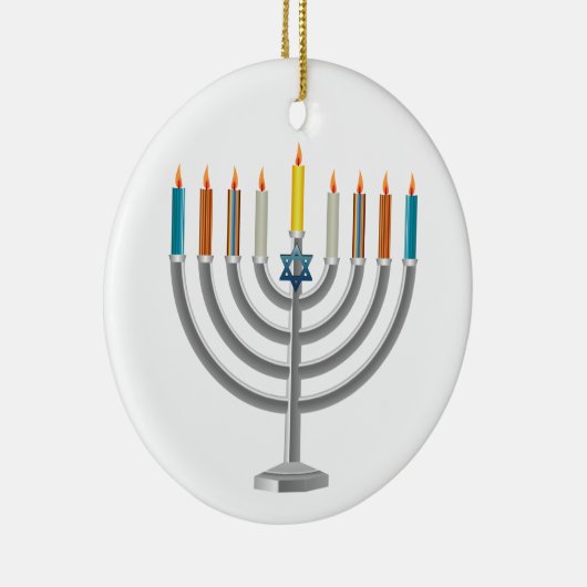 Chanukka menorah keramik ornament (Rechts)