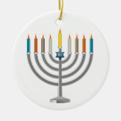 Chanukka menorah keramik ornament (Vorne)