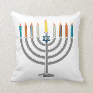 Chanukka menorah kissen