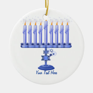 Chanukka Menorah (kundengerecht) Keramik Ornament