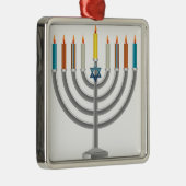 Chanukka menorah ornament aus metall (Rechts)