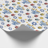 Chanukka-Muster - Festival der Lichter Geschenkpapier (Ecke)