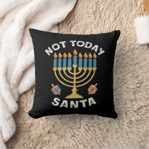 Chanukka Nicht Heute Weihnachtsmann Jüdisch Chanuk Kissen